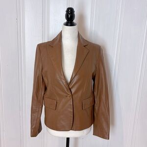 DIMITRI cognac leather blazer